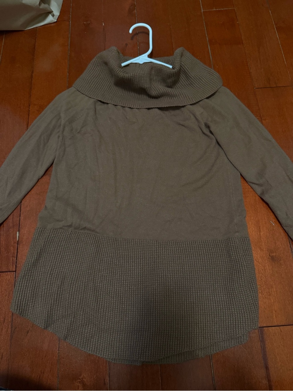 Cozy Brown Funnel Neck Women’s Sweater